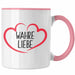 Tasse mit Herz Wahre Liebe Geschenk zum Valentinstag Liebeserklärung Geschenke für Freundin Freund Rosa Trendation