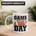 Trendation - American Football Tasse Geschenk Football-Spieler Geschenkidee Game Day Weiß Trendation