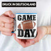 Trendation - American Football Tasse Geschenk Football-Spieler Geschenkidee Game Day Blau Trendation