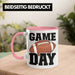 Trendation - American Football Tasse Geschenk Football-Spieler Geschenkidee Game Day Rosa Trendation