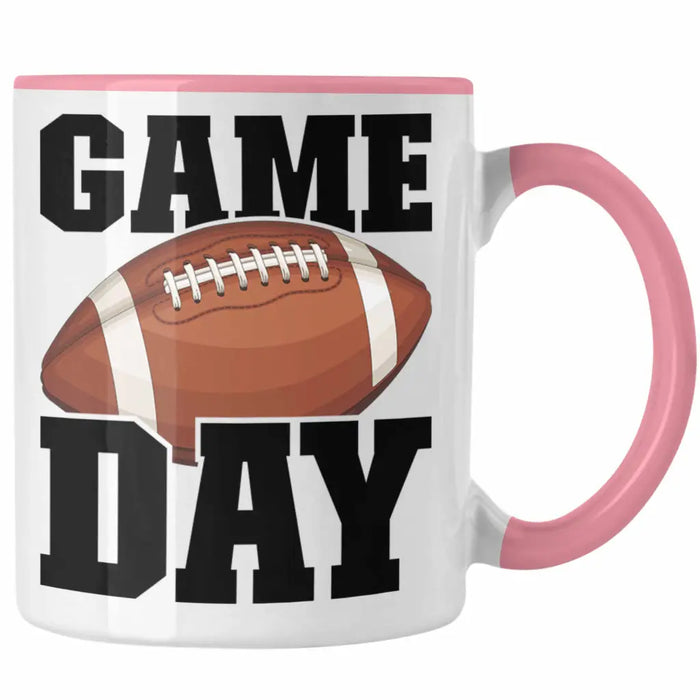 Trendation - American Football Tasse Geschenk Football-Spieler Geschenkidee Game Day Rosa Trendation