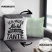 Trendation - Tante Ich Muss Nicht Nein Sagen Geschenk Kissen Geschenkidee Beste Tante Kaffeetasse Geschenk Lustig Dekokissen mit Füllung 40x40 Rosa Trendation