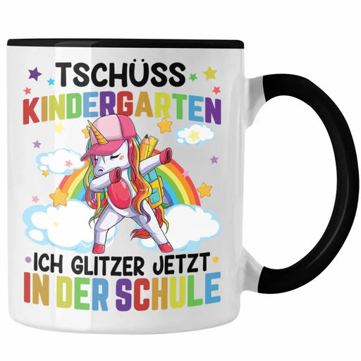 Tschüss Kinderkarten Ich Glitzer In Der Grundschule Tasse Geschenk zur Einschulung Erster Schultag Trendation
