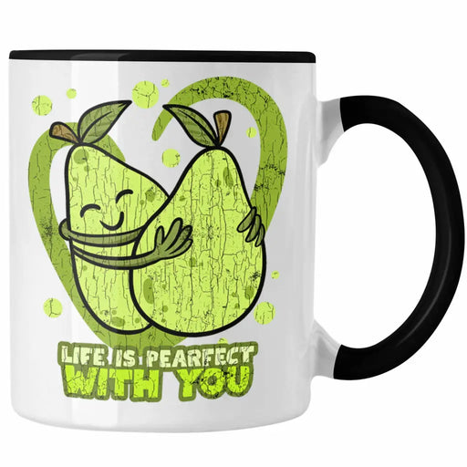 Valentinstag Tasse Life Is Pearfect With You Geschenk Freundin mit Spruch Kaffeetasse Trendation