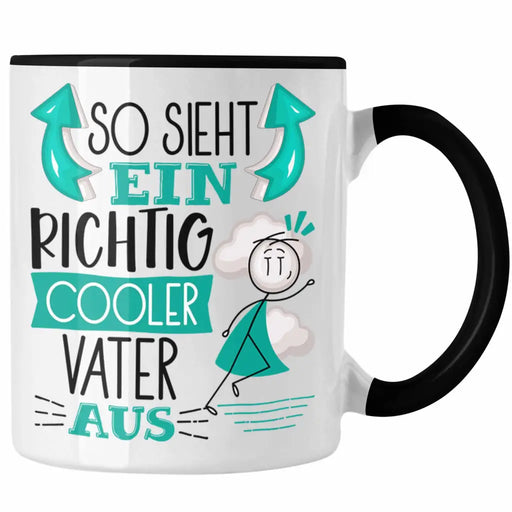 Vater Tasse Geschenk So Sieht Ein RIchtig Cooler Vater Aus Geschenkidee Lustiger Spruch Geburtstag Becher Kaffeetasse Vatertag Trendation