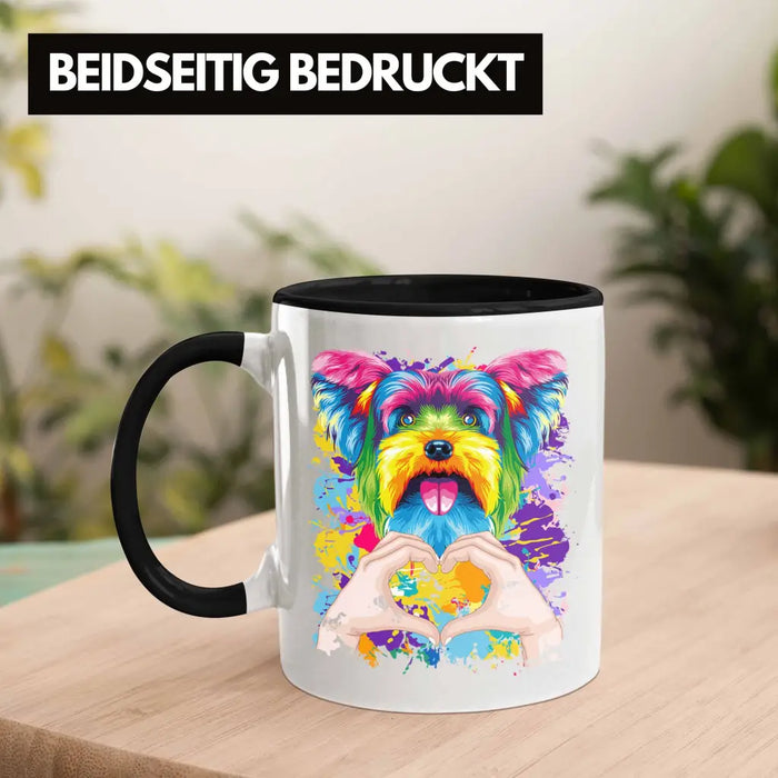Yorkie Besitzer Farbe Love Tasse Geschenk Lustiger Spruch Geschenkidee Yorkie Besitzerin Trendation