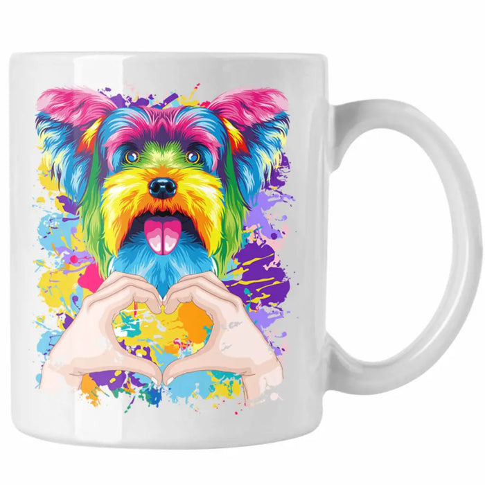 Yorkie Besitzer Farbe Love Tasse Geschenk Lustiger Spruch Geschenkidee Yorkie Besitzerin Weiß Trendation