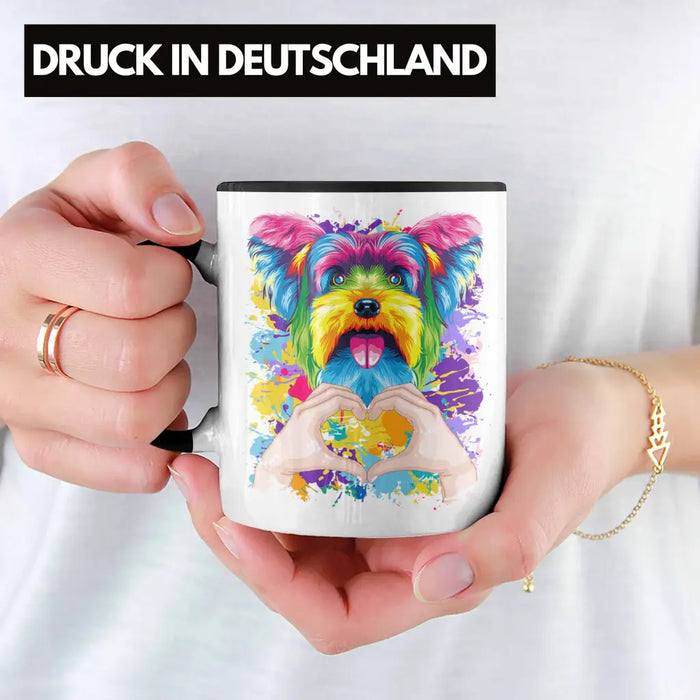 Yorkie Besitzer Farbe Love Tasse Geschenk Lustiger Spruch Geschenkidee Yorkie Besitzerin Trendation