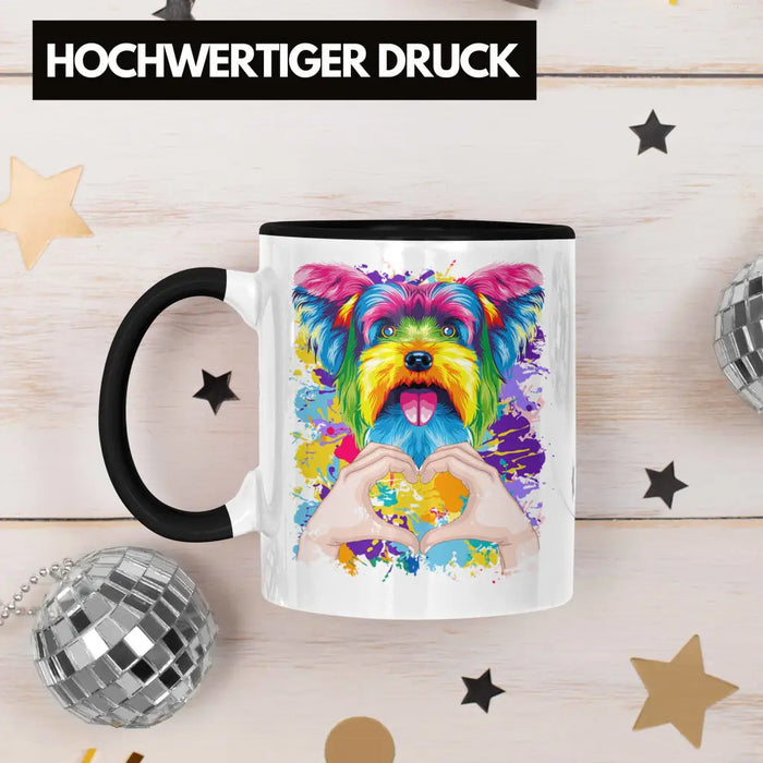 Yorkie Besitzer Farbe Love Tasse Geschenk Lustiger Spruch Geschenkidee Yorkie Besitzerin Trendation