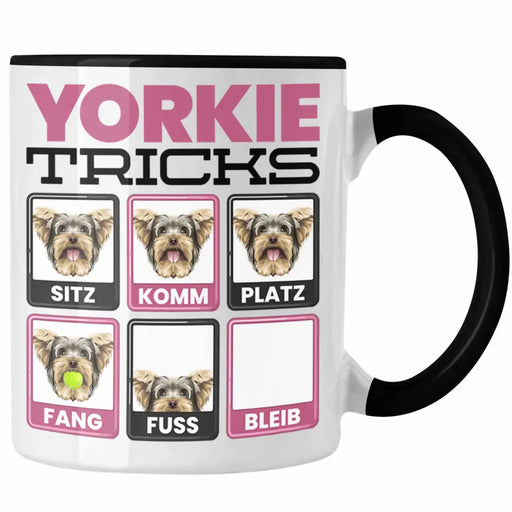 Yorkie Besitzer Tasse Geschenk Lustiger Spruch Geschenkidee Yorkie Tricks Bleib Trendation
