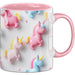 3D Tasse Einhorn Grafik Geschenkidee Mädchen 3D Einhorn Motiv Luftballong Viele Einhörner Rosa Trendation