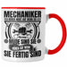 KFZ Mechaniker Tasse Geschenk Spruch Männer KFZ Mechatroniker Geschenkidee Becher Werkstatt Mechaniker Hören Nicht Auf Wenn Sie Müde Sind Rot Trendation
