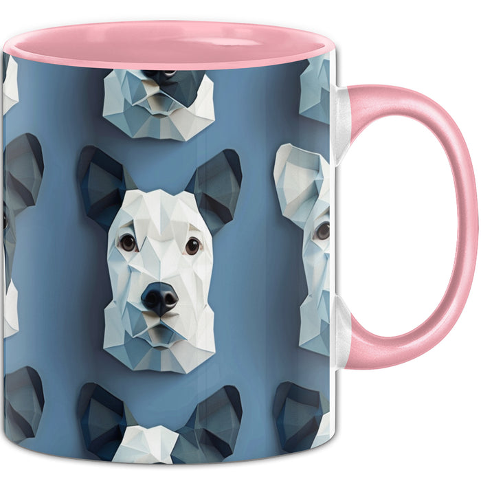 3D Tasse Bullterrier Hunde Boxer Geschenkidee Für Hundebesitzer Kaffee-Becher Lustig Süßs Rosa Trendation