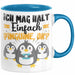 Pinguine Geschenk Tasse Mädchen Geschenkdiee Pinguin-Liebhaberin Ich Mag Halt Einfach Pinguine Ok Blau Trendation