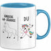 Trendation - 40. Geburtstag Frauen Tasse Einhorn Geschenk Geschenkidee 40er Geburtstag Mutter Mama Blau Trendation