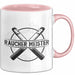 Raucher Geschenk Tasse Spruch Räucher Meister Geschenkidee Rauchen Rosa Trendation