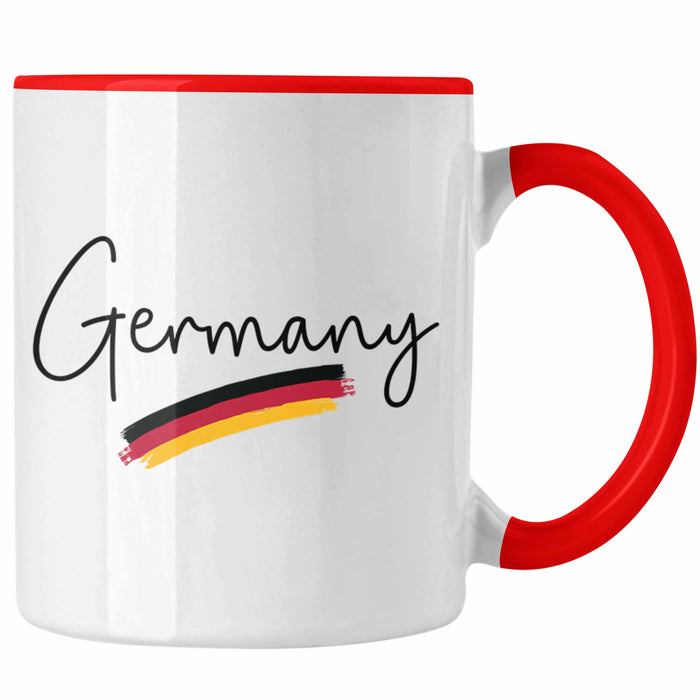 Germany Tasse Deutschland Flagge National Stolz Rot Trendation