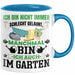 Hobby-Gärtner Geschenk Tasse Ich Bin Nicht immer Schlecht Gelaunt Gärtner Kaffee-Becher Blau Trendation