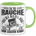 Raucher Geschenk Tasse Spruch Ich Rauche Nicht Weils Mir Schmeckt Sondern Weil Ich Es Mir Leisten Kann Geschenkidee Rauchen Grün Trendation