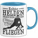 Torwart Tasse Geschenk Echte Helfen Brachen Keinen Umhang Zum Fliegen Blau Trendation