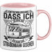 Straßenbahn-Fan Geschenk Tasse Entschuldigung Dass Ich Zu Spät Bin Ich Habe Eine Straßenbahn Gesehen Kaffee-Becher Rosa Trendation