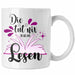 Leseratte Tasse Geschenk Bücher Lesen Die Tut Nix Die Will Nur Lesen Geschenkidee Weiß Trendation