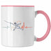 Lustige Fechten-Tasse Geschenk für Fechter Herzschlag Rosa Trendation