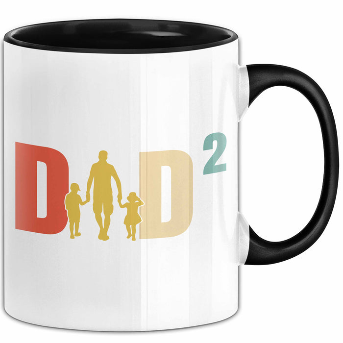 Zwillinge Papa Tasse Geschenk Dad Hoch 2 Geschenkidee Für Zwillings-Papa Vater Kaffee-Becher Trendation