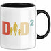 Zwillinge Papa Tasse Geschenk Dad Hoch 2 Geschenkidee Für Zwillings-Papa Vater Kaffee-Becher Trendation