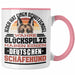 Deutscher Schäferhund Tasse Geschenkidee Kaffee-Becher Schäferhund Besitzer Schutzengel Rosa Trendation