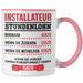 Installateur Tasse Geschenk Stundenlohn Lustige Geschenkidee Witz Männer Rosa Trendation