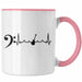 Bassist Tasse Geschenk Bass-Spieler Geschenkidee Kaffee-Becher Herzschlag Rosa Trendation