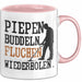 Metalldetektor Tasse Geschenk Metalldetekotren Geschenkidee Pipen Buddeln Fluchen Wiederholen Kaffee-Becher Rosa Trendation