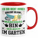 Hobby-Gärtner Geschenk Tasse Ich Bin Nicht immer Schlecht Gelaunt Gärtner Kaffee-Becher Rot Trendation