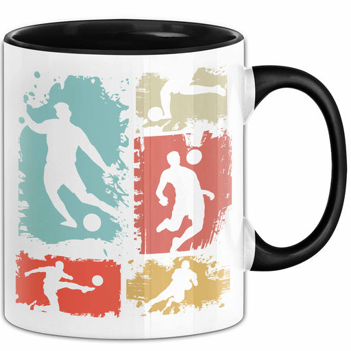 Fußball Tasse Geschenk Fußballer Geschenkidee Retro Kaffee-Becher Vintage Trendation
