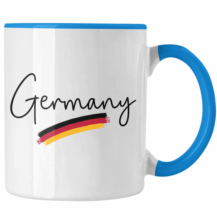 Germany Tasse Deutschland Flagge National Stolz Blau Trendation