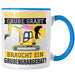 Wer Anderen Eine Grube Gräbt Tasse Bagger-Fahrer Geschenk Grubengrabgerät Bauarbeiter Männer Blau Trendation