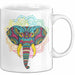 Elefant Tasse Geschenk Für Elefanten-Liebhaber Geschenkidee Mandala Bunt Weiß Trendation