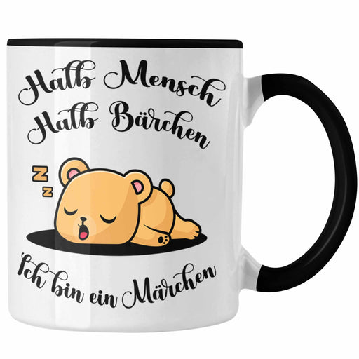 Süße Bärchen Tasse Geschenk Tierliebhaber Halb Mensch Halb Bärchen Trendation