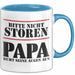 Papa Tasse Geschenk Bitte Nicht Stören Papa Ruht Seine Augen Aus Geschenkidee Zum Vatertag Blau Trendation