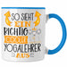 So Sieht Ein Richtig Cooler Yogalehrer Aus Geschenk Tasse Lustiger Spruch Geschenkidee Blau Trendation