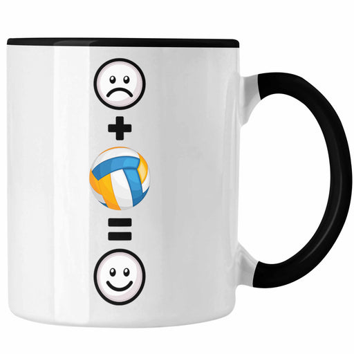 Volleyball Tasse Geschenkidee für Volleyball-Spieler Geburtstag Lustiges Geschenk :( + Volleyball = :) Trendation