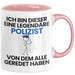 Polizist Geschenk Tasse Lustige Geschenkidee Geburtstag für Polizist Ich Bin Dieser Legendäre Polizist Von Dem Alle Geredet Haben Kaffee-Becher Rosa Trendation
