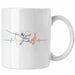 Lustige Fechten-Tasse Geschenk für Fechter Herzschlag Weiß Trendation