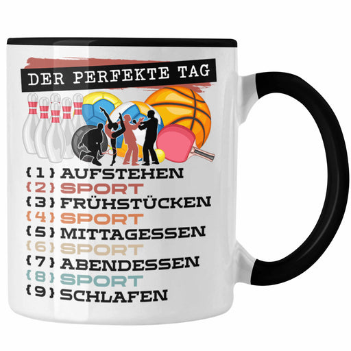 Sportler Tasse Geschenk für Ballsportler Spruch Der tolle Tag Geschenkidee Lustig Trendation