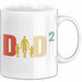 Zwillinge Papa Tasse Geschenk Dad Hoch 2 Geschenkidee Für Zwillings-Papa Vater Kaffee-Becher Weiß Trendation