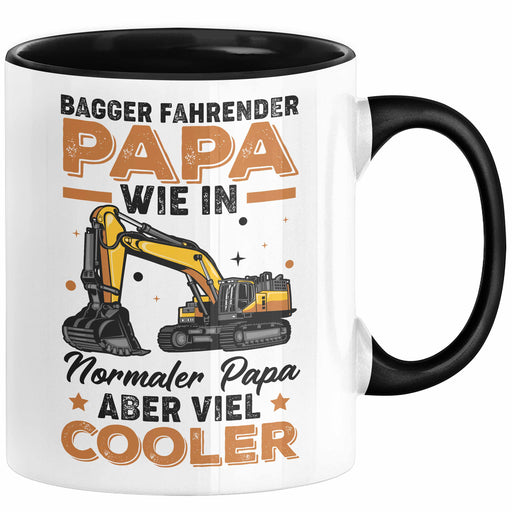 Baggerfahrer Papa Tasse Geschenk Baggerfahrender Papa Wie Ein Normaler Papa Aber Viel Cooler Geschenkidee Vatertag Baustelle Trendation