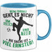 Fussballer Tasse Geschenk Fussballspieler Geschenkidee Es Geht Nicht Um Leben Oder Tod Blau Trendation