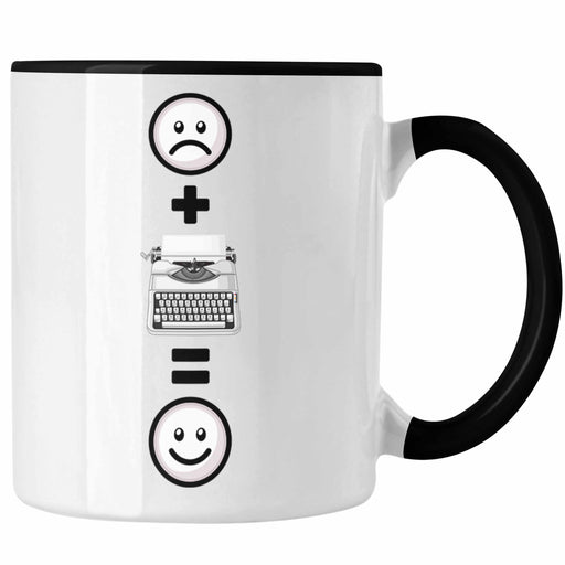 Schreibmaschine Tasse Geschenkidee für Schreibmaschinen retro Nostalgiker Geburtstag Lustiges Geschenk :( + Schreibmaschine = :) Trendation