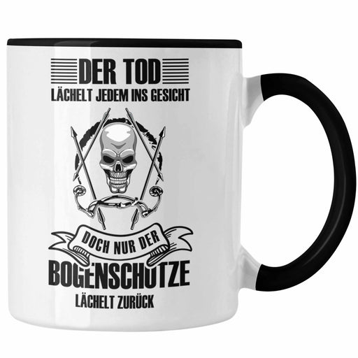 Lustige Bogenschießen Tasse für Bogenschützen Geschenkidee Pfeil und Bogen Motiv Trendation